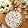 thumbnail image 2 of Colorful Spring Floral Round Placemats Set of 4 for Dinning Tables,Heat-proof Braided Table Mats 15 Inch,Farmhouse Botanical Summer Washable Place Mat for Kitchen Restaurant Party Decor Table Setting, 2 of 9