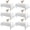 White, variant on 6 Pack Rectangle Tablecloths For 6-8 Foot Tables, Stain Resistant And Wrinkle Polyester Table Cloth, Fabric Table Cover For Kitchen Dining, Wedding, Party, Holiday Dinner - White/Black