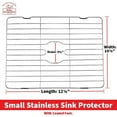 Better Houseware Small Sink Protector Grid Stainless Steel Mats