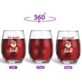 thumbnail image 2 of Hello Winter Pomeranian Football Snowman Welcome Snowy Morning 15oz Stemless Wine Glass Mug Pom Dog Lover Gifts Wine Glasses Cup - 01012, 2 of 5