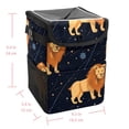 thumbnail image 5 of Leo Constellation Foldable Car Trash Bin with Lid, Leak-Proof Mini Trash Can for Car with Hanging Storage Bag, 5 of 6