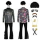 thumbnail image 2 of Disfraz de fantasía hippie para hombre adulto de los años 70, 80 y 90, disfraz para fiesta disco, peluca, gafas, para Halloween y carnaval, 2 of 5