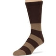 thumbnail image 5 of 7BigStars Kingdom Men's Diabetic Non-Binding Cotton Crew Socks - 5 Pack Big Tall - Stripe Pattern - Sock Size 13-15 Shoe Size 12-15 XL Light Beige, Beige, Khaki, Brown, Dark Brown, 5 of 11