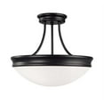 thumbnail image 3 of 14 Inch 3 Light Semi-Flush Mount In Traditional Style 14 High By 11.75 Wide-Matte Nickel Finish Capital Lighting 2037Mn, 3 of 4