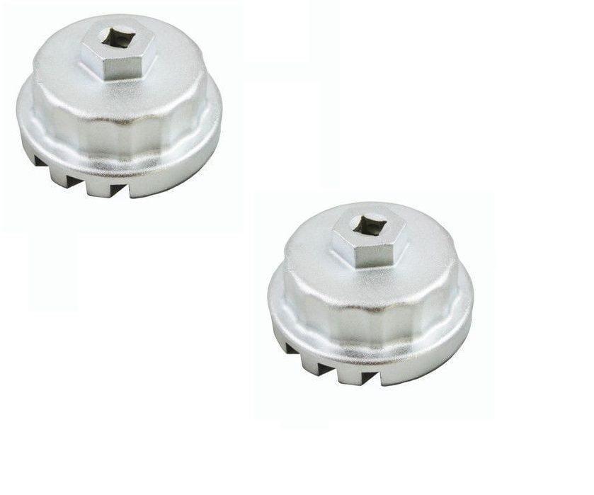New 2X Aluminum Oil Filter Cup Wrench Tool 64.5mm For Toyota Lexus 6 8