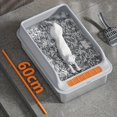 thumbnail image 2 of High-Sided Stainless Steel Cat Litter Box – Extra Large, Durable & Easy-to-Clean Cat Toilet, Splash-Proof Design for Indoor Use, Fits Large Breeds Up to 31 lbs, 2 of 9
