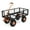 500 lb load capacity | Black + Orange, variant on Steel Garden Cart – Heavy Duty Outdoor Wagon with Removable Sides & Flexible Handle for Yard, Lawn & Garden