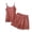 Red, variant on Paiwinds Women's Pajama Set - Loose Suspender Halter Neck Top & Breathable Shorts, Cotton Blend Perfect for Summer Comfort