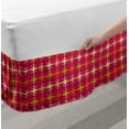 thumbnail image 2 of Abstract Bed Skirt, Grid Pattern Repeating Shapes Rounded Squares with Various Colors, Elastic Bedskirt Dust Ruffle Wrap Around for Bedding Decor, 4 Sizes, Magenta and Multicolor, by Ambesonne, 2 of 2