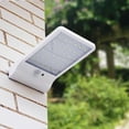 thumbnail image 1 of Lámpara solar blanca para exteriores, 48 LED, con sensor de movimiento, regulable, con control remoto inalámbrico, resistente al agua, para puerta, pasillo, patio., 1 of 5