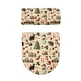 thumbnail image 5 of HELLHERO Festive Motif Set Toilet Dust Cover Set & 2-Piece Bathroom Toilet Cover Set & Elastic Edge for Bathroom Supplies, 5 of 8