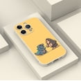 thumbnail image 4 of "Manténgase a la moda con esta funda de teléfono plateada mate con dibujos animados para modelos de iPhone", 4 of 4