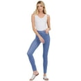thumbnail image 4 of Women's 5 Pocket Soft Knit Skinny Jeggings, Light Denim, SM, 4 of 5