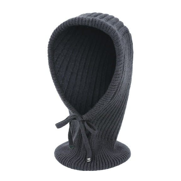 EnJoCho Hooded Scarf Hat Knit Balaclava Women Beanie Cap with Drawstring Warm Winter Hats for Women Men Outdoor Sports Knitted Hooded Scarf Winter Knit Cap Warm Beanie Hat For Women
