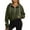 Green, variant on VEKDONE Cropped Hoodies for Women Half Zip Drawstring Hooded Sweatshirt with Thumb Holes Fall Winter Long Sleeve Thin Fleece Pullover Top Solid Color Cute Blouse with Pockets White L