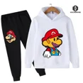 thumbnail image 1 of Ropa de Super Mario Bros para niños, 2-16T, novedad de 2024 Chándal estampado para niño y niña, traje de sudadera y pantalones, chándal para Adolescente, 1 of 1