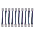 thumbnail image 1 of 10pcs LED Strip Light Connector Kit 4Pin 10mm Quick Connection Strong Compatibility LED Strip Accessories, 1 of 22