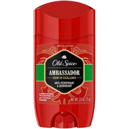 Mens Invisible Set - Old Spice Red Collection Ambassador Scent Invisible Solid Anti-Perspirant and Deodorant for Men 2.6 Oz.
