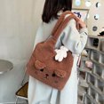 thumbnail image 4 of Bolso de hombro con orejas de oso de peluche, bolso de mano de moda para mujer, 4 of 6
