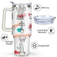 thumbnail image 3 of Cactus 40 Oz Tumbler with Handle Lid and Straw, Stainless Steel Double Walled Vacuum Insulated Cup, Cute Anniversary Wedding Birthday Gifts Tumbler for Women Men Friends Outdoor Indoor, 3 of 7