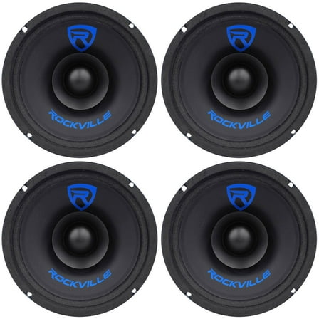 (4) Rockville RM68SP CEA Compliant 6.5” 480W Mid-range Car Speakers 8 Ohm