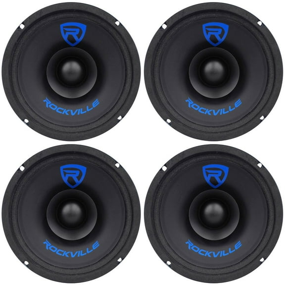 (4) Rockville RM68SP CEA Compliant 6.5” 480W Mid-range Car Speakers 8 Ohm