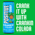 thumbnail image 3 of Positive Energy Drink - Crankin' Colada | Zero Sugar, Zero Calorie, 12oz Cans (Pack of 12) | Hydrating Electrolytes, Immunity Support with Zinc, Healthy Energy Boost, 3 of 6