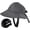 Grey, variant on Women's Wide Brim Bucket hat with Bicycle Helmet Sun hat Suitable for Cycling Adult Head Protection