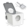 thumbnail image 3 of Enclosed Cat Litter Box with Top Entry&Front Door, Includes Scoop for Easy Cleaning, Odor-Free, White Design, 3 of 11