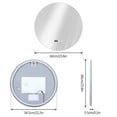 thumbnail image 6 of Queroig Round Backlit Bathroom Mirror with Lights, Circle LED Mirror with Fogless, Stepless Dimmable, 3 Color Changing, Memory Function, Shatter-Proof, 6 of 8
