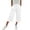 *White, variant on ClodeEU Women's Lightweight High Waist Denim Capri Pants,Casual Loose Straight Leg Capri Jeans with Pockets Black,Women's Plus L