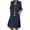 Dark Blue, variant on utcoco casual loose women's long sleeve denim shirt dress