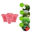 thumbnail image 3 of Vertical Planter Stand Stacking Planter Strawberry Planting Pot Vertical Garden Planter Garden Tower Large Four Petal Flower Pot Single Planting Flower Pot Container, 3 of 4