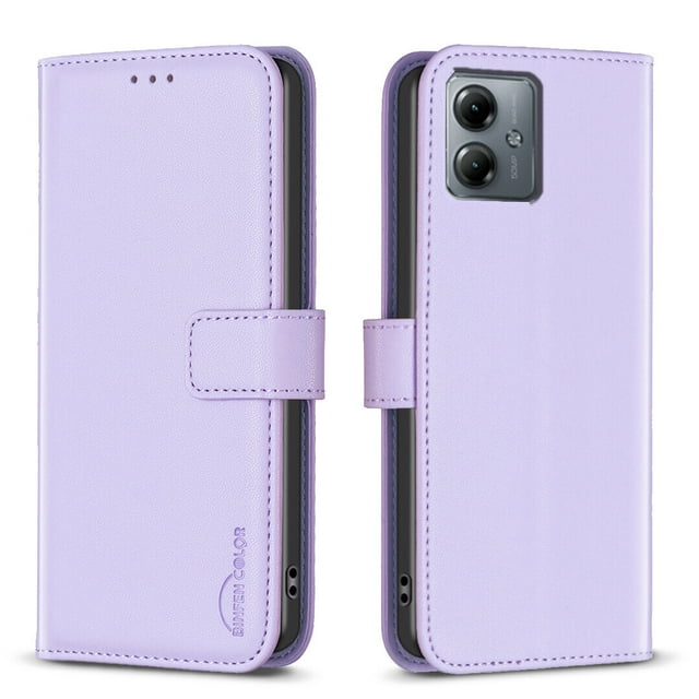 Compatible with Motorola Moto G14 Wallet Case with Card Slots Magnetic Closure Flip Folio Cover