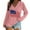Pink, variant on Seductiva Women's Oversized Long Sleeve T Shirts 2025 Women's Fashionable and Casual V Neck Retro Printed Long Sleeve Top T Shirt Loose Fit Lightweight Tunic Shirts Womens Summer Tops