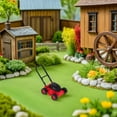 thumbnail image 7 of OULII Miniature Lawn Mower Toy for Dollhouse Decoration Realistic Plastic Garden Tool Multi Color 1:18 Scale, 7 of 7
