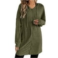 thumbnail image 5 of UPPADA Zip up Cardigan Womens Hooded Sweaters Lightweight Open Front Thin Long Cardigans Fall Fashion Long Sleeve Knit Sweater with Pockets Army Green,L, 5 of 7