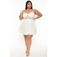 thumbnail image 2 of Plus Size Dreamy Organza Flare Dress - Ivory, 2 of 6