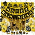 thumbnail image 1 of Set de decoración para fiestas, 68 piezas, feliz año nuevo 2026, negro/dorado, 1 of 2
