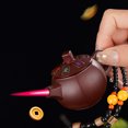 thumbnail image 3 of tzyudk Purple Clays Pot Lighter Rotating Decompression Metal Windproof Inflatable Blue Flame Direct Tidal Play Gift Lighter Case Affordable Useful Brown Metal, 3 of 6