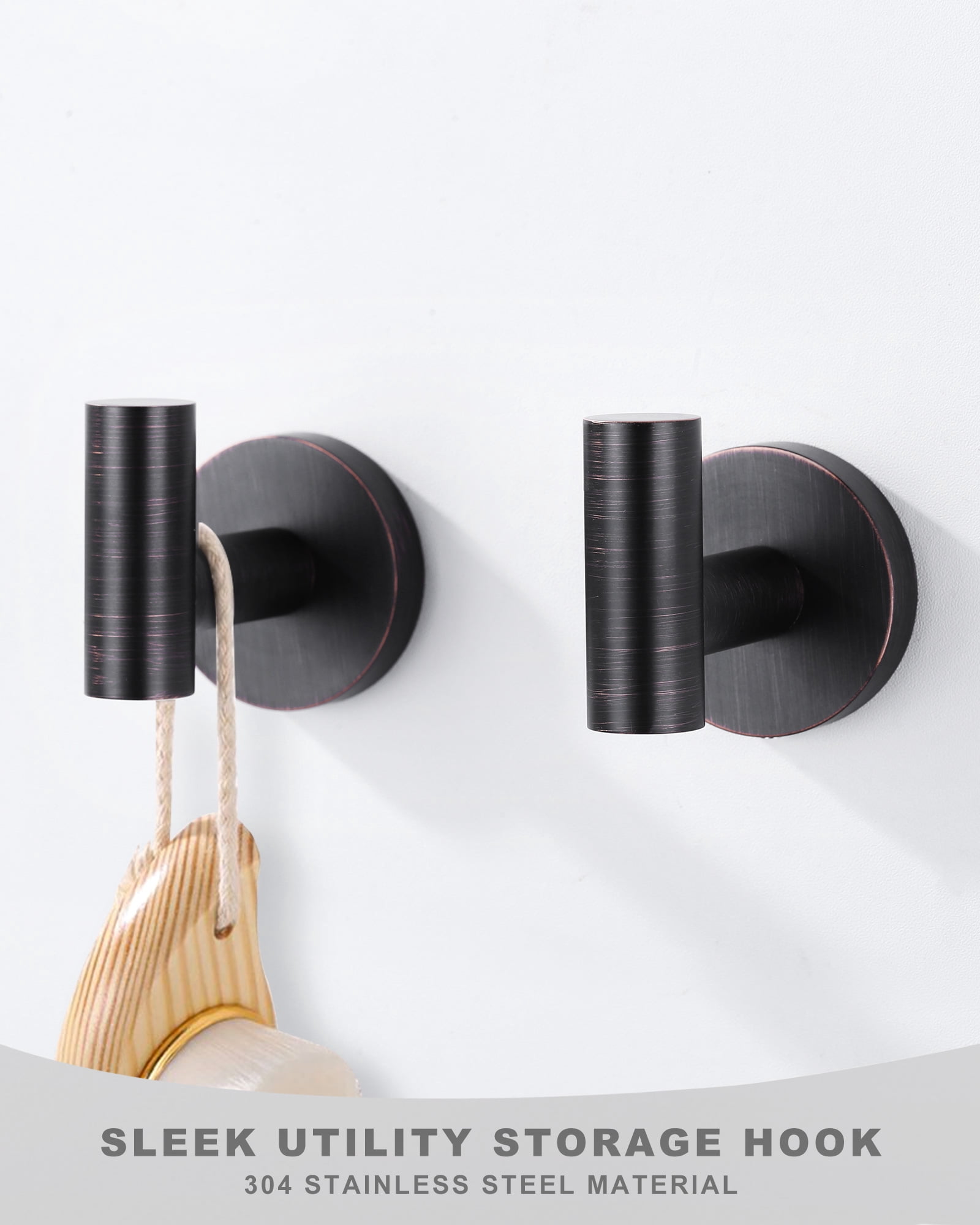 Stainless Steel J-Hook Robe/Towel Hook in Oil Rubbed Bronze
