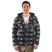 Caterpillar Mens Active Hooded Work Jacket Grey Watch Plaid M B4HP