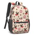 thumbnail image 2 of Pug and Donuts Pink Pattern 17" Waterproof Oxford School Backpacks for Teens, S-Shape Padded Straps, for School, Travel, Hiking, Camping, 2 of 5