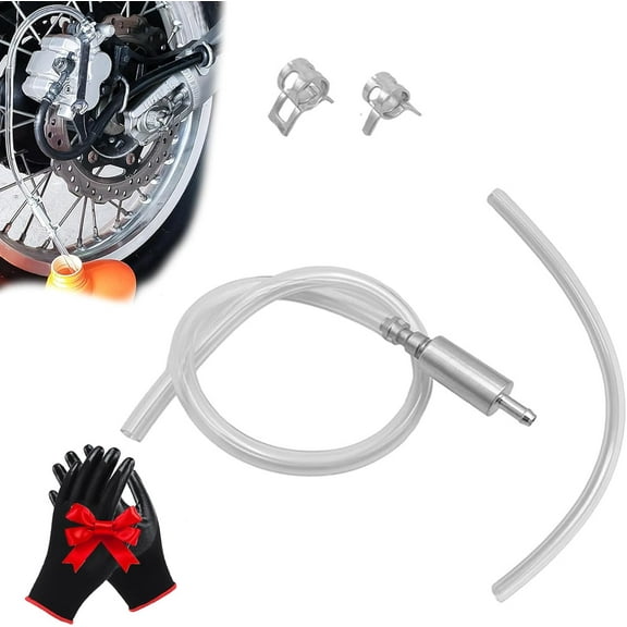 Brake Bleeder Hose One Way Check Valve, 2025 New Brake Bleeder Hose - One Way Check Valve Tube Bleeding Tool Kit for Hydraulic System Bleeding for Car, Motorcycle Universal (1set)