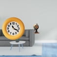 thumbnail image 2 of Reloj de pared redondo moderno y silencioso con contador para dormitorio o escritorio. Figura decorativa de globo terráqueo. Reloj de mesa de resina y, 2 of 8