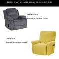 thumbnail image 4 of Funda elástica para sillón relax, funda de sillón, protector de sillón 4 piezas, funda elástica para sillón de TV, tumbona, mecedora, sillón relax, 4 of 7