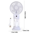 thumbnail image 2 of MMJ Portable Fan Handheld Misting Mini Rechargeable Spray Cooler Detachable Base USB Quiet Motor 6.38x3.03x2.60in Travel Outdoor Desk Summer, 2 of 7