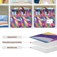 thumbnail image 4 of Yayeee Foldable Storage Basket for Shelves with Handles Set of 2 Waterproof Cloth Bins, Colorful Wavy Pattern, 4 of 7