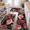 thumbnail image 2 of Red Mushroom Fantasy Black Pattern Kitchen Rugs Sets Of 3,Kitchen Runner Rugs Non Skid Washable,Decorative Kitchen Floor Mats for Kitchen,Sink,Laundry,17"x30"+ 17"x47" + 17"x59", 2 of 6