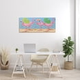thumbnail image 2 of Stupell Industries Pink Flamingos with Floral Umbrellas Beach Waves, 20 x 48, Designed by Sally Springer Griffith, 2 of 6